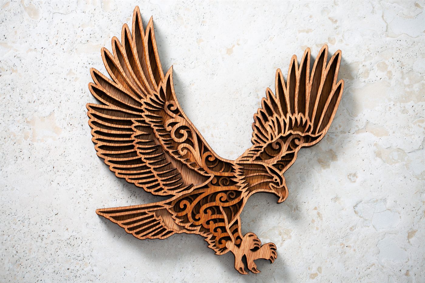 Layered Eagle Wall Art
