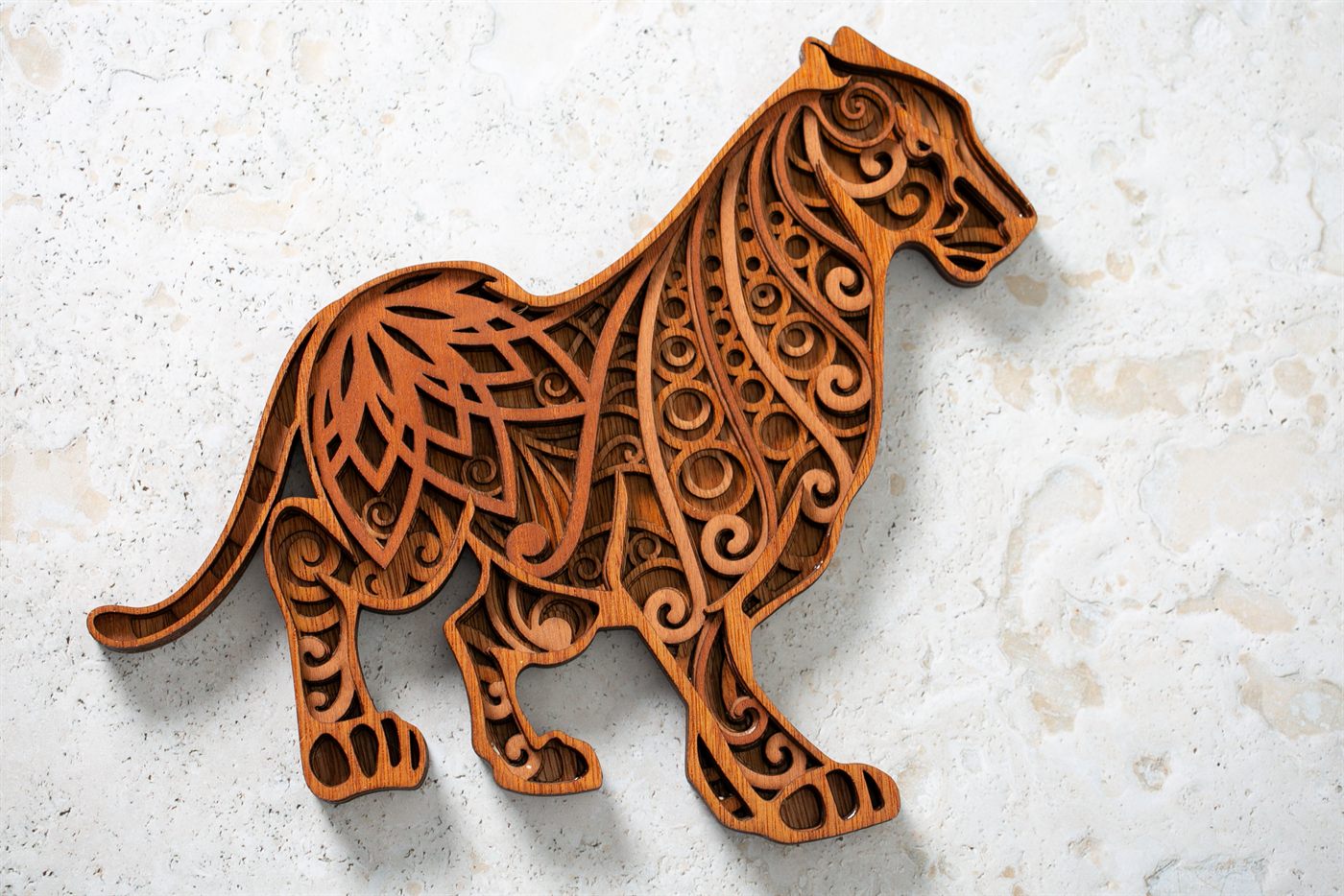 Layered Leopard Wall Art